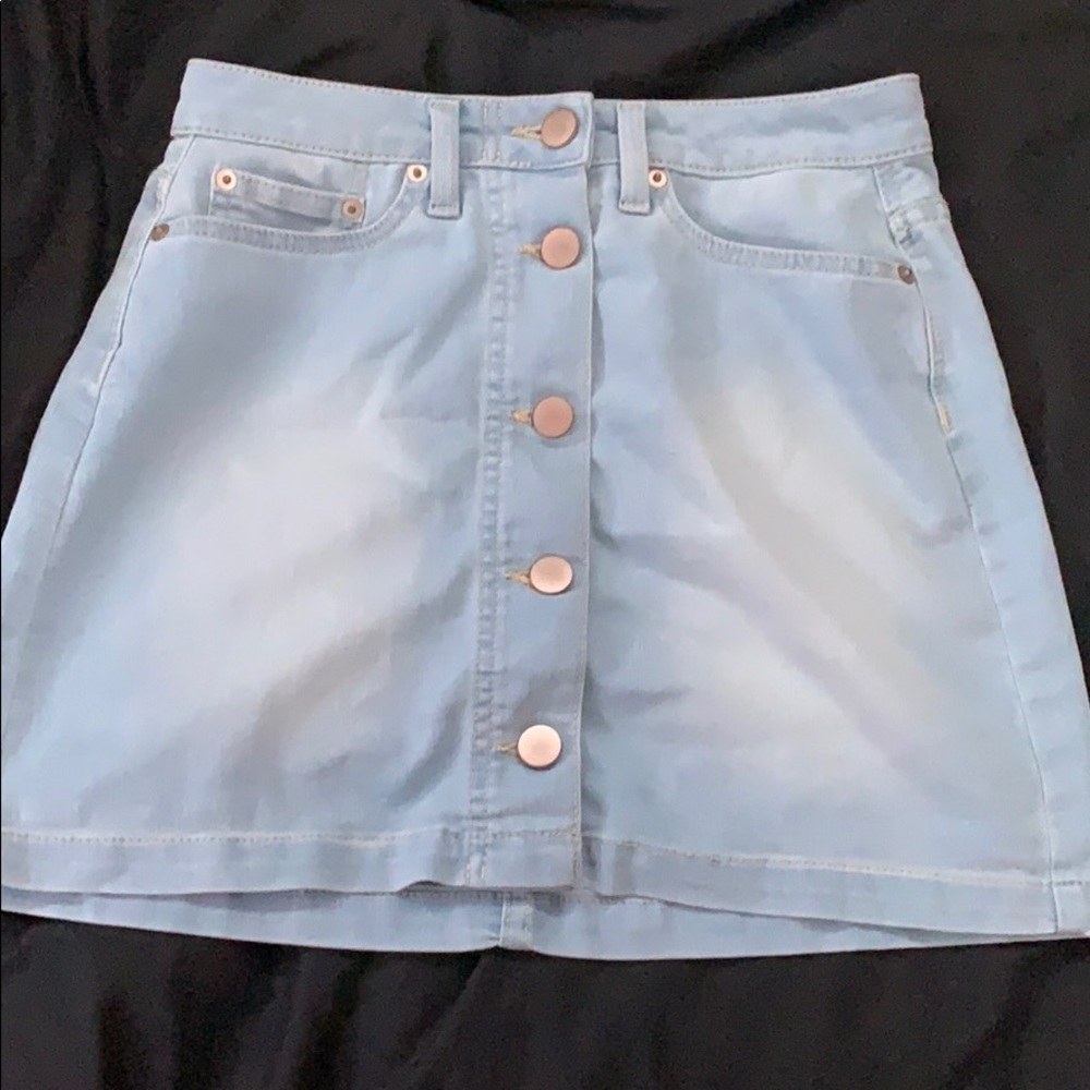 High rise Jean skirt